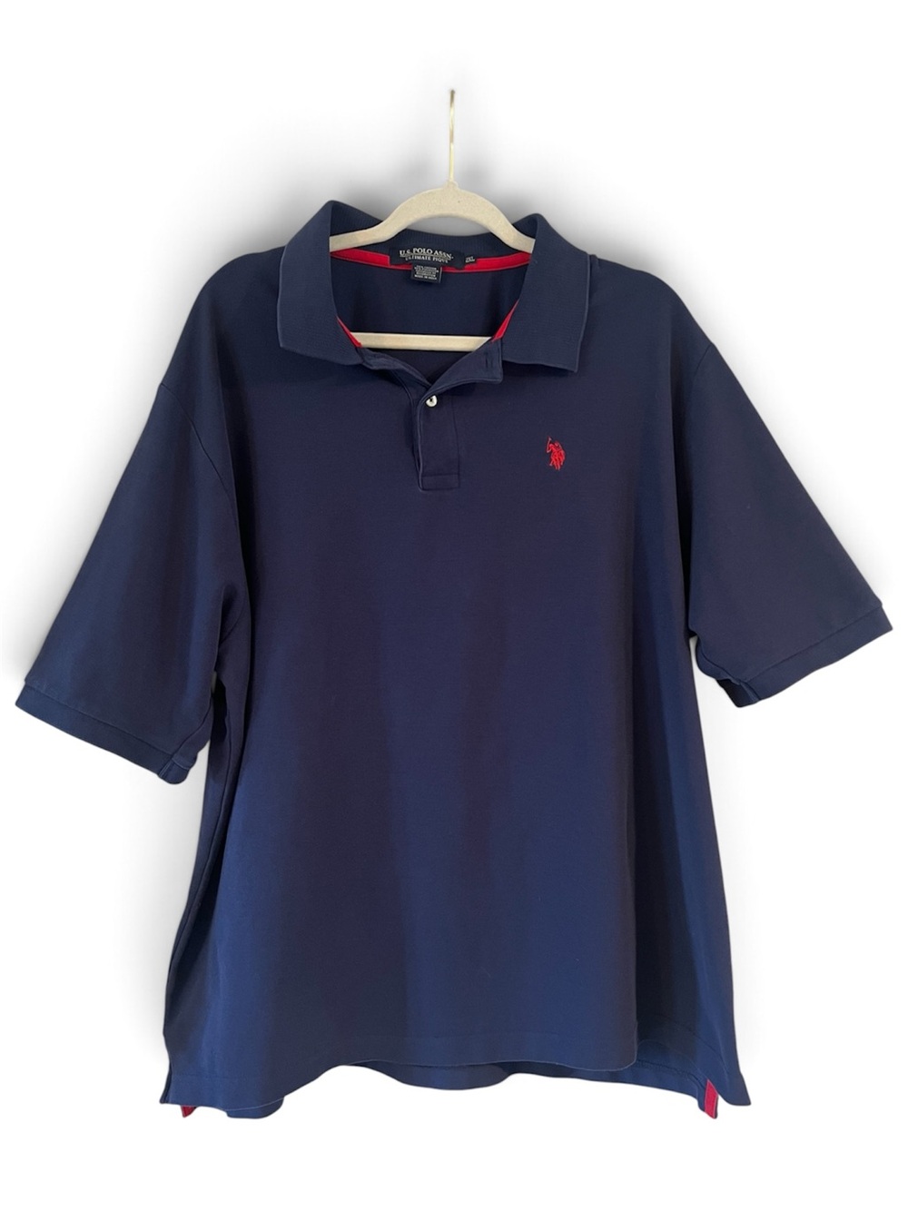 U.S. Polo Assn. Mens Navy Polo Shirt with Red Logo